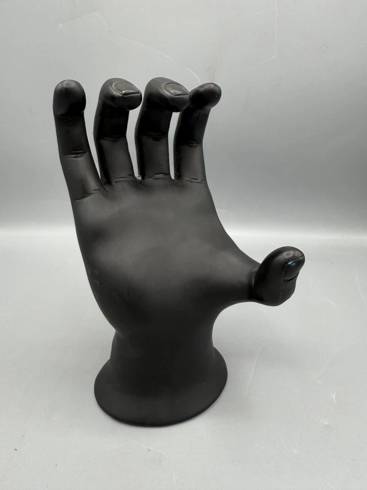 Soporte/soporte en forma de mano para decoración de escritorio de hogar de resina negra mate Luyesa DESIGN Foto 1 de 4
