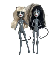 Monster High Werecat Twins Meowlody & Purrsephone Doll Set As Is 2011 - Picture 1 of 4