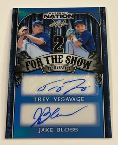 Trey Yesavage / Bloss 2025 Leaf Baseball Nation Dual AUTO Autograph RC Card /7 - Picture 1 of 2