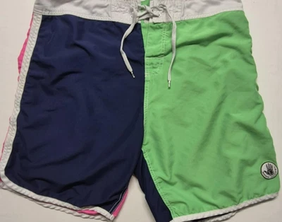 Body Glove Mujer Azul Marino/Rosa/Verde Color Block Board Shorts Talla Desconocida Foto 1 de 4