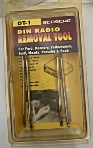 SCOSCHE DT-1 DIN Radio Removal Tool FORD MERCURY AUDI MAZDA PORSCHE SAAB VOLKSW - Picture 1 of 10