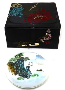 Chinese Porcelain Jingdezhen Zhi Seal Ink Clay Red Paste Box, 2 5/8" - Picture 1 of 7