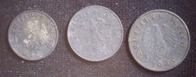 Trío alemán 50, 2 y 1 Pfennig ver foto para fechas Foto 1 de 2