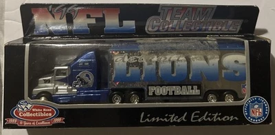 Detroit Lions White Rose Collectibles 1999 NFL Tractor Trailer Toy Vehicle 1:80 - Image 1 of 2