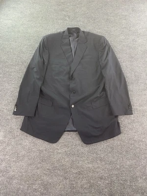 Jaqueta Ermenegildo Zegna 52 L azul lã sólida luxo várias estações Itália - Imagem 1 de 4