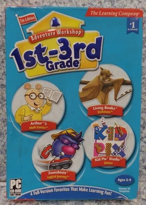 Video Game PC Adventure Workshop 1st-3rd Grade Math Reading NEW SEALED BOX - Image 1 of 4