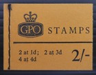 GB 1968 August Machin 2/- Booklet with "Double Stitching" Error/Variety NT535