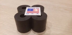  RUBBER SPACER HIGH GRADE 1"THK X 1-1/2 OD X 1/4" ID (4 PC PACK) MADE IN AMERICA - Picture 1 of 4