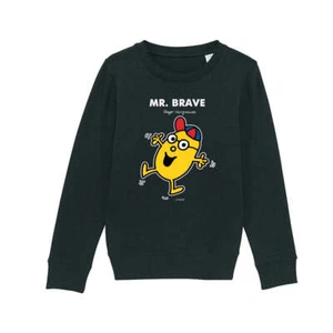 Mr Men Sweatshirt Mr. Brave Long Sleeve Kids Unisex Jumper Pullover - Picture 1 of 16