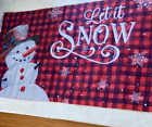 Bannière drapeau double face imperméable One Christmas Let It Snow 35 x 61