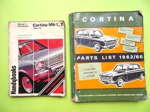 FORD CORTINA & LOTUS CORTINA DEALER PARTS LIST 1962-66 (1966) + HANDBOOK - Picture 1 of 15