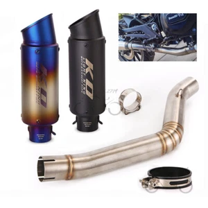 For Benelli Leoncino 500 Slip on Muffler Modified Exhaust Mid Link Pipe System - Picture 1 of 12