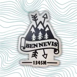 Ben Nevis Arrows Sticker Souvenir Collectible Scotland Walking Climbing Hiking - Picture 1 of 1