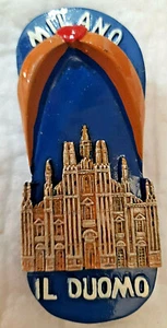 Souvenir Fridge Magnet Italia Italy -Milano Milan Cathidral Flip Flop Brand New  - Picture 1 of 5