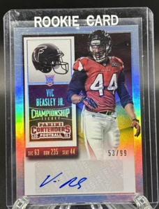 2015 Contenders Championship Ticket /99 Vic Beasley Jr Holo Rookie Auto RC - Picture 1 of 3