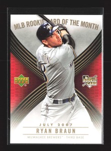 2007 Upper Deck MLB Rookie Card of the Month Ryan Braun Milwaukee Brewers #ROM-4