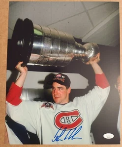 John LeClair Montreal Canadiens Stanley Cup Flyers Autographed 11x14 JSA - Picture 1 of 2
