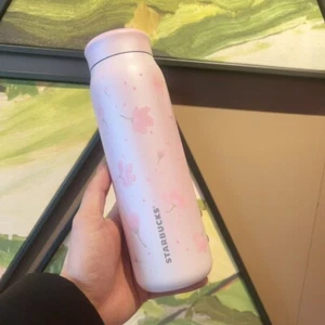 2025 China Starbucks Cherry Blossom Pink Falling Cherry Insulated Tumbler 20 oz - Picture 1 of 11