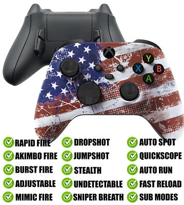 USA Flag Modded Reflex Buttons Rapid Fire Modded Controller for Xbox Series X S - Image 1 of 4