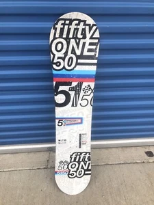 Snowboard 118cm 5150 Shooter Without Bindings Men's Boys Youth Kids White EUC - Picture 1 of 4