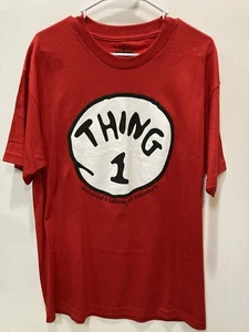 Universal Studios Dr.Seuss Thing 1 T-shirt Red Large Adult - Picture 1 of 5