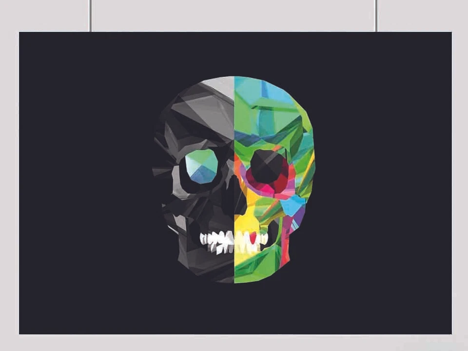 TRIPPY ALIEN POSTER SKULL FANTASY POSTER ART SIZE A3 A4 - Image 1 of 1