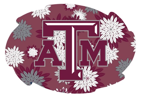 TEXAS A&M FLORAL SWIRL MAGNET-TEXAS A&M AGGIES CAR MAGNET-NEW FOR 2016! Cover