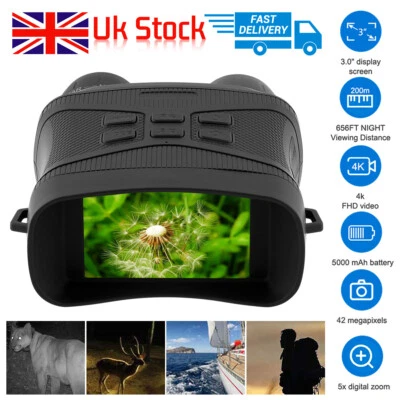 5X Zoom Video Recording Digital Night Vision Infrared Binoculars Scope IR Camera - Image 1 of 4