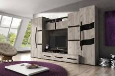 TV Wall Unit ' SAN ' grey oak colour wardrobe , FREE DELIVERY+ LED lights 