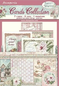 STAMPERIA DULCE INVIERNO - COLECCIÓN DE TARJETAS - 7 TARJETAS - 5 ETIQUETAS - 1 MARCADOR - Imagen 1 de 2