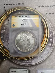 Silver 1904-O $ MS63 VAM-2A Morgan Dollar TP-8935 - Picture 1 of 2