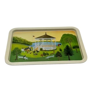 VANDOR Metal Tray Spain 1986 Gazebo Goose Squirrel 19.5x13.5 - Picture 1 of 10