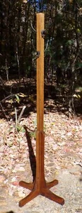 Antique Mission / Arts & Crafts American Made Solid Oak Hat Coat Rack Hall Tree - Bild 1 von 10