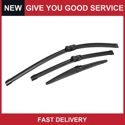 Pack of 3 For Chevrolet Spark 2013-2015 24" 16" 12" Windshield Wiper Blade Set - Image 1 of 4
