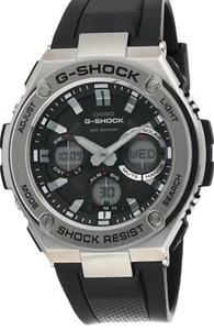 G-SHOCK GSTS110-1A Mens Silver Analog/Digital Watch with Black Band - Picture 1 of 6