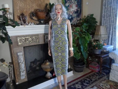 Nuevo Conjunto de Falda y Top Salvatore Ferragamo Multicolor Estampado de Pitón Texturizado Tejido S Foto 1 de 4