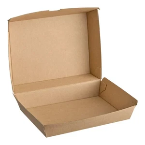 8" x 6" x 3" Corrugated Clamshell Container - 200/Case - Picture 1 of 3