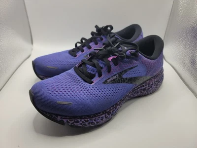 Brooks Ghost 14 Womens Size 9.5 Purple Leopard Athletic Running Shoes - Image 1 of 4