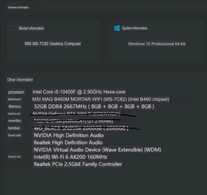 10400f b460m mortar WiFi 32gb ddr4 - Bild 1 von 4
