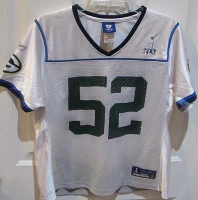 Camiseta para mujer CLAY MATTHEWS Green Bay Packers NFL Reebok grande Super Bowl XLV Foto 1 de 4