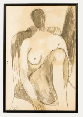 Anton Gold (1914-1970) - Mid 20th Century Gouache, Seated Nude I - Image 1 of 4
