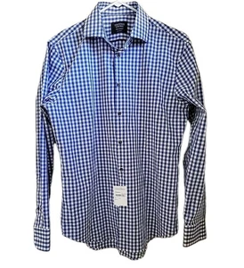 Nordstrom Herren Shop Tech-Smart Extra Trim Passform Blau Marine 15 32-33 Neu mit Etikett  - Bild 1 von 12