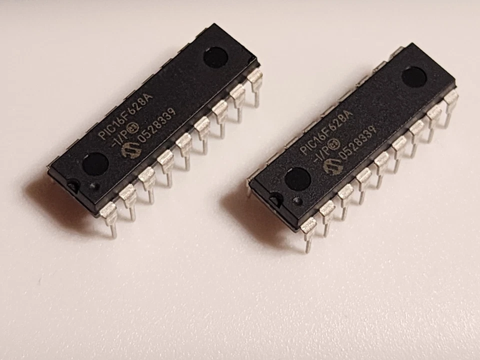 2 PCS PIC16F628A-I/P DIP-18 PIC16F628 Flash-Based 8-Bit CMOS Microcontrollers - Image 1 of 1