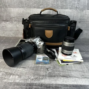 Pacchetto fotocamera reflex vintage Nikon N55 35 mm con obiettivi 28-80 mm e 70-300 mm AF Nikkor - Foto 1 di 24