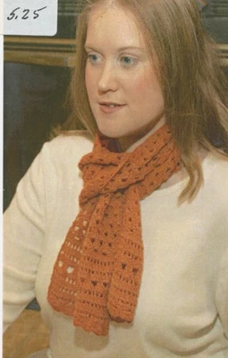 Misti Alpaca Crochet Pattern #911 Celia Crocheted Scarf - Image 1 of 2