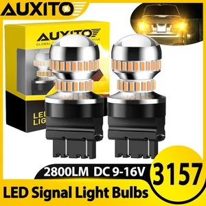 AUXITO 3157 3156 Amber LED Turn Signal Parking Light Bulb DRL Error Free CANBUS - Imagen 1 de 22