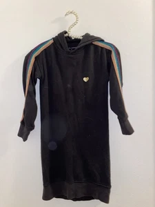 Spirtual Gangster Kids Size 6 Mini Black Sweatshirt Dress - Picture 1 of 5
