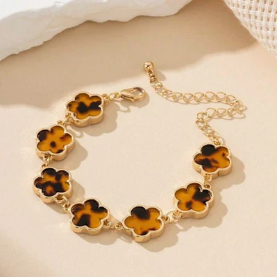 Pulsera de la suerte de trébol de cuatro hojas tenis para mujer + bolsa de regalo y caja de regalo Foto 1 de 4