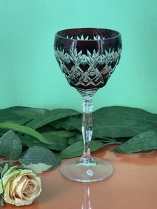 Josephinenhütte - bicchiere da vino - cristallo al piombo - copertura - Weinrömer - bicchiere rosso vino - Foto 1 di 7