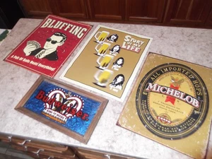 Vintage Blech Bar Schild Lot Michelob Budweiser - Bild 1 von 7